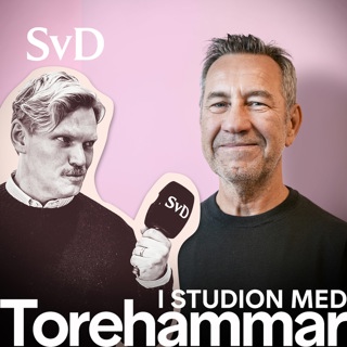 Vänsterpartiets valstrateg Sandro Scocco i studion med Torehammar