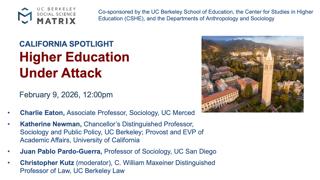 California Spotlight: Higher Education Under Attack