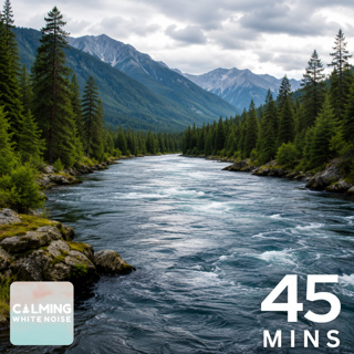 Flowing River Sounds for Sound Masking | 45 Minute Water Noise
