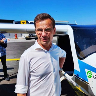 Kort intervju med Ulf Kristersson om elflyg och dess finansiering