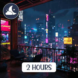 CYBERPUNK 2077: One Night in V's Apartment - 2 Hours of Ambient City Sounds and Rain
