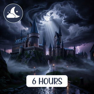 Hogwarts Castle Stormy Night Walk: Relaxing Thunderstorm Ambience for Sleep & Meditation