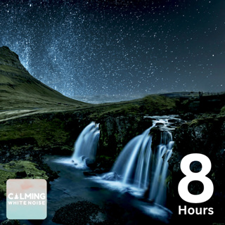 Warm Evening Waterfall + Cricket Sound for Study (8 Hours) | Stay Focused with Water Sounds