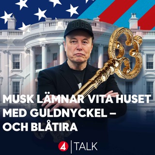 Musk lämnar Vita huset med guldnyckel - och blåtira