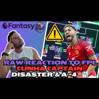 RAW REACTION TO FPL - CUNHA CAPTAIN DISASTER & A -4 💩📉| Fantasy Premier League Tips 2025/26