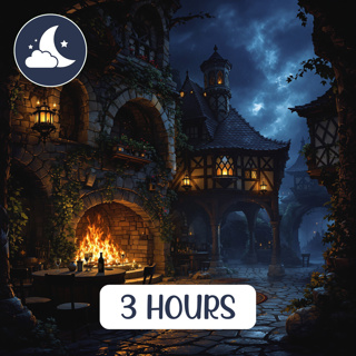 Cozy Medieval Tavern Ambience - Fireplace Crackles & Gentle Chatter for Sleep & Relaxation