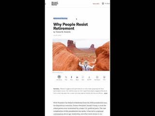 Why People Resist Retirement