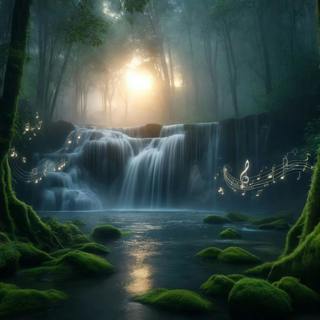 😴💧🎵 Soothing WATERFALL and Serene MUSIC Promote Deep SLEEP